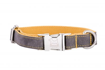 SealGrey designer dog collar and matching dog lead by IWOOF