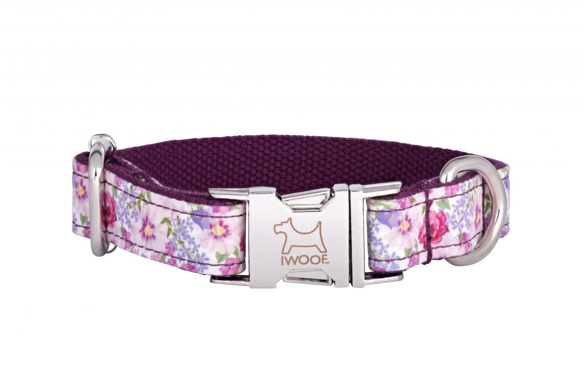 PINK BLOSSOM Designer Dog Collar and Lead set by IWOOF.com™ in Designer ...