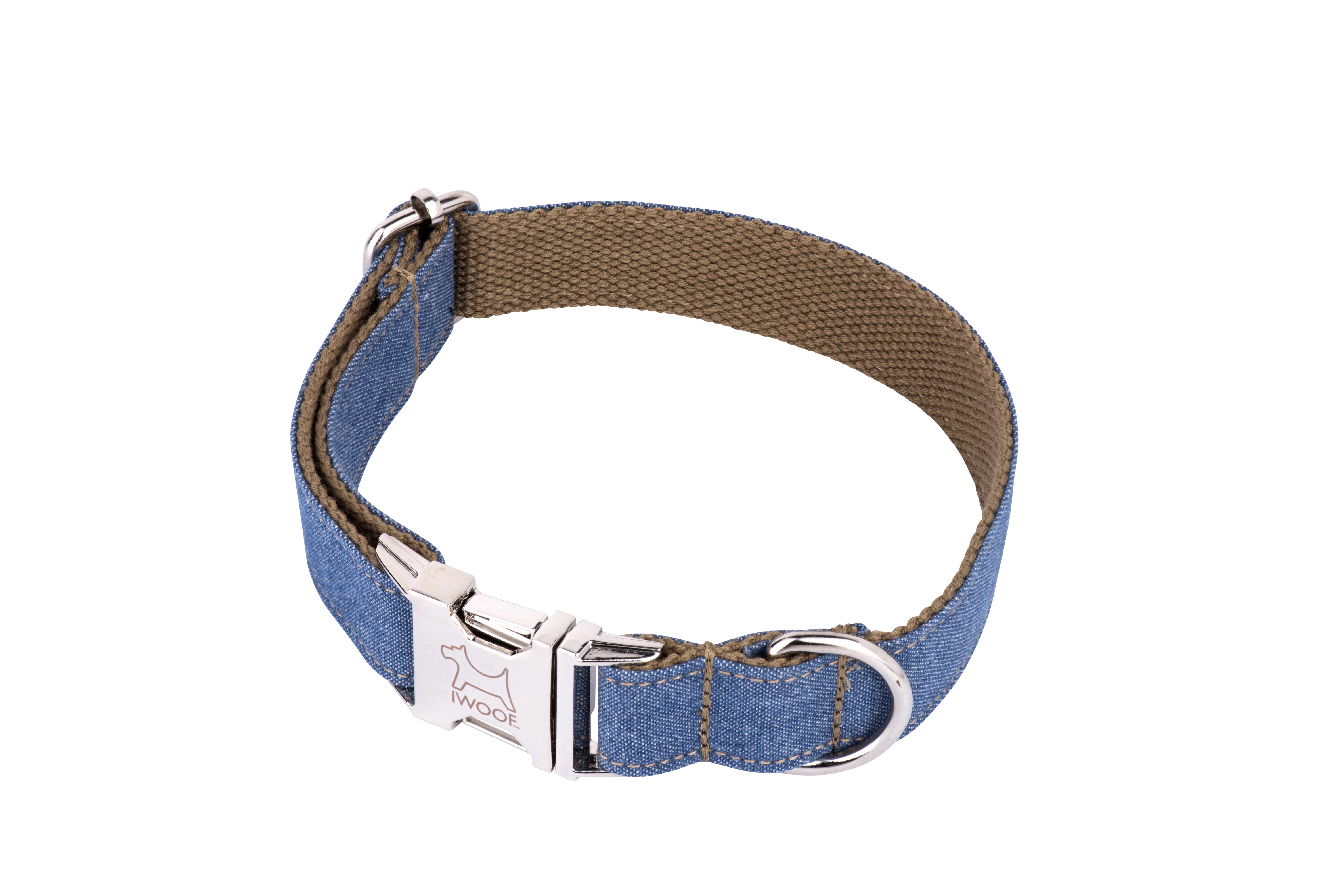Jean designer dog collar and dog lead by IWOOF