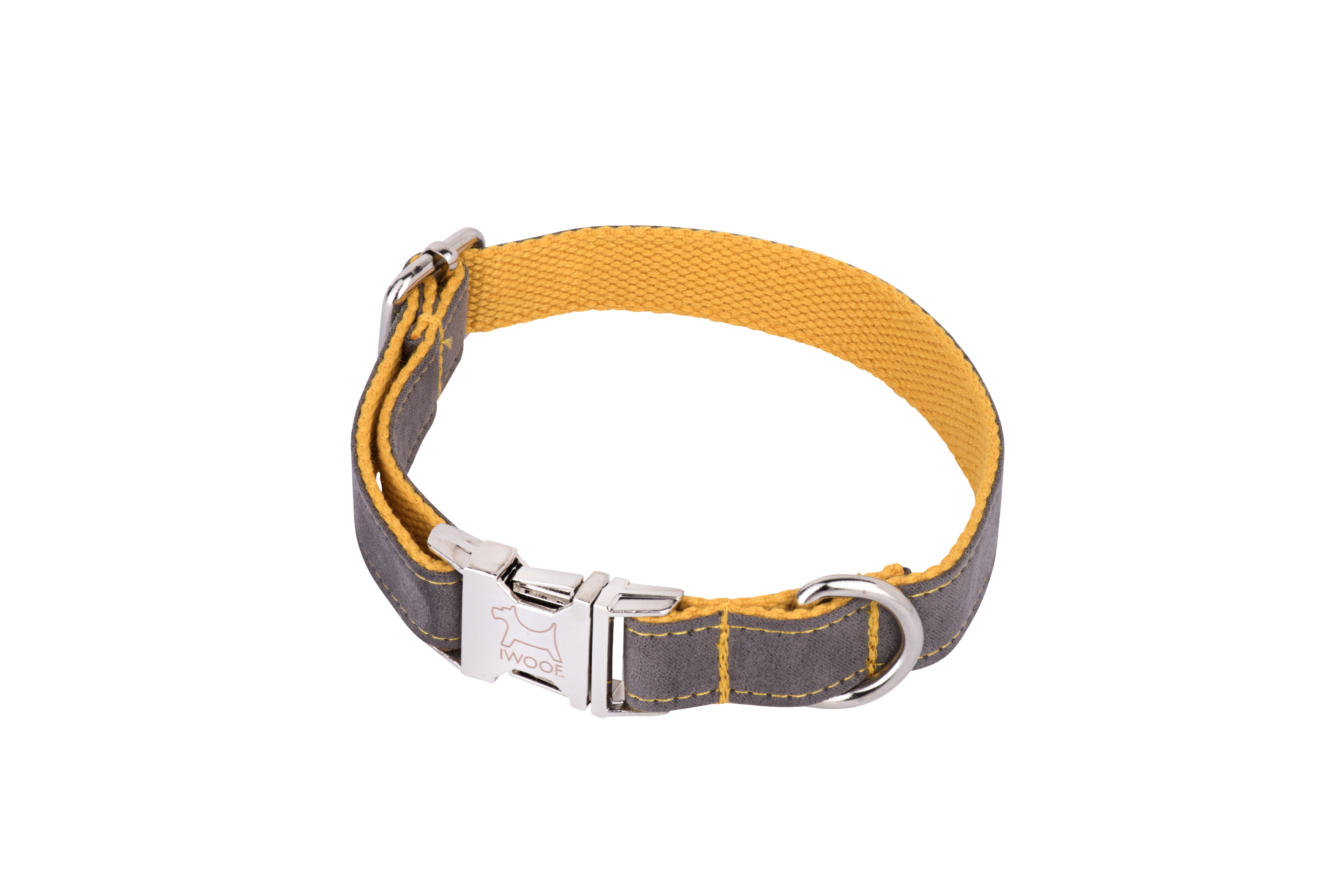 Seal Grey designer dog collar and matching designer dog lead by IWOOF