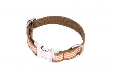 Orange Tart designer dog collar and dog lead by IWOOF