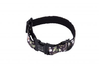 Cadgwith designer dog collar and dog lead with black buckle