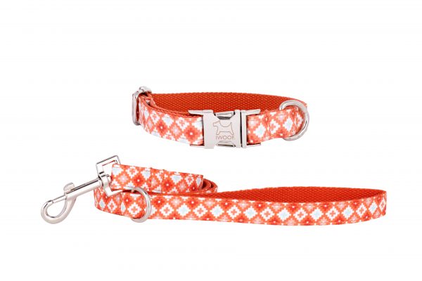 Marmalade designer dog collar and matching dog lead by IWOOF