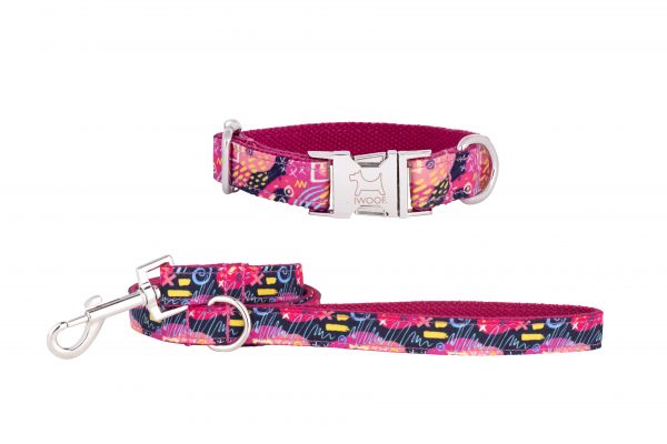 Sweeties designer dog collar and matching designer dog lead by IWOOF