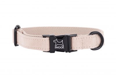Sand Dune Designer dog collar by IWOOF with black buckle