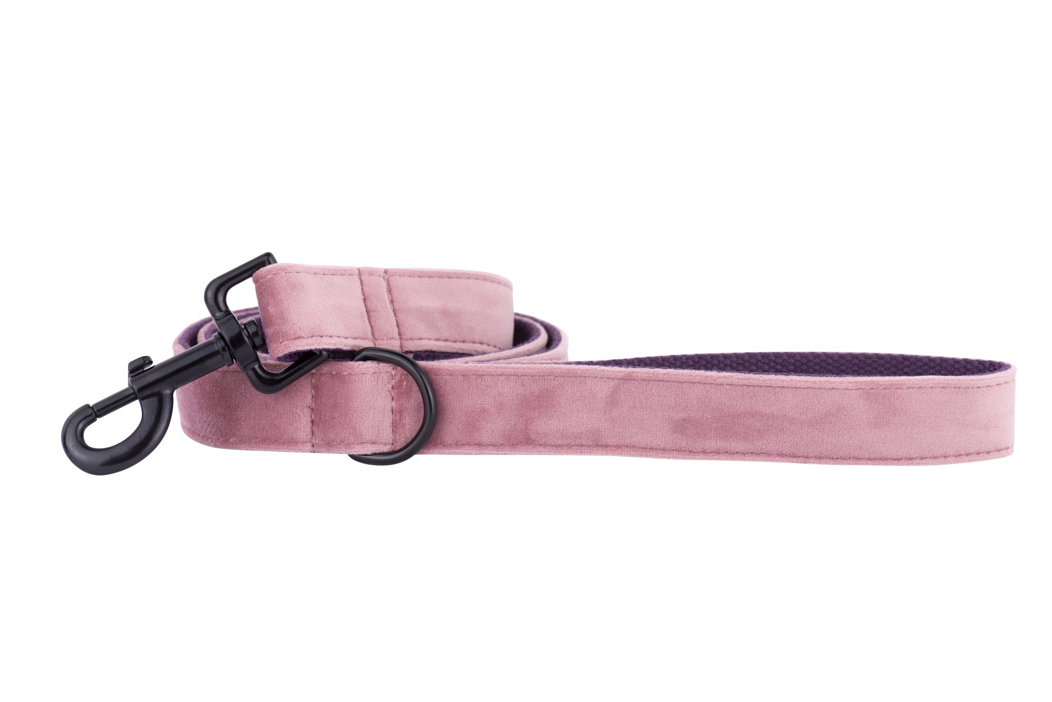 Pink Panther designer dog lead by IWOOF with black fittings