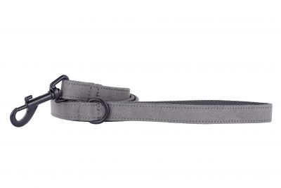 Dolphin designer dog lead by IWOOF with black fittings