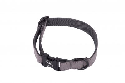Dolphin designer do g collar by IWOOF with black fittings and Cornish flag