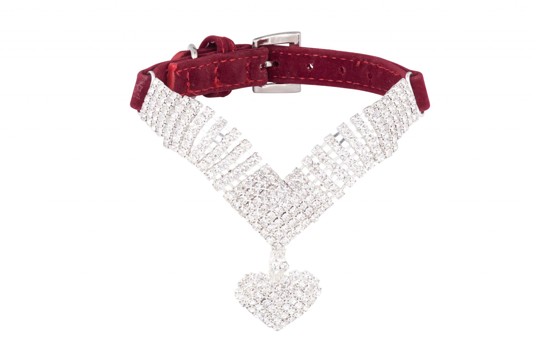 HEART Designer Dog Necklace red
